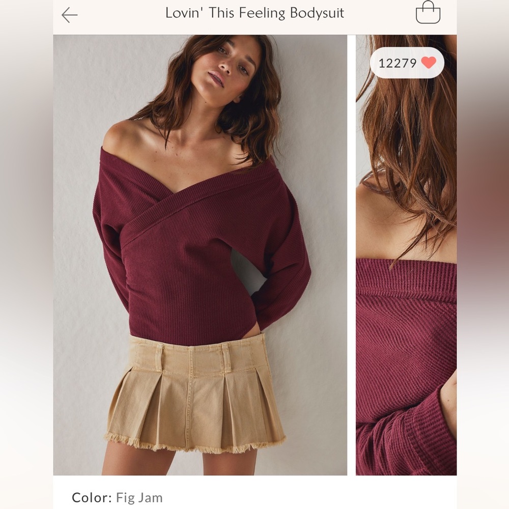 Free People Lovin’ This Feeling Bodysuit in “Fig Jam”